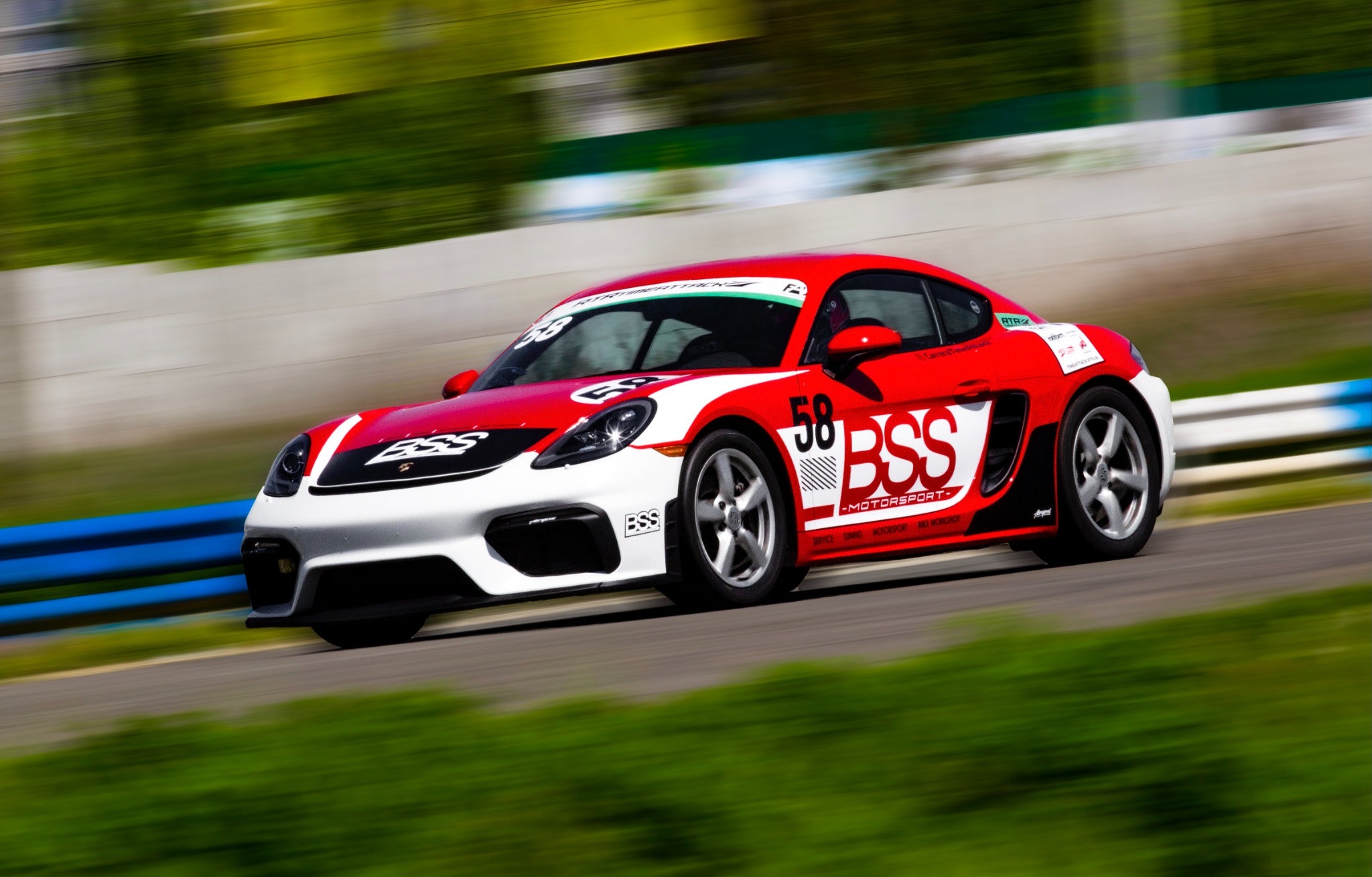 Porsche Cayman on track