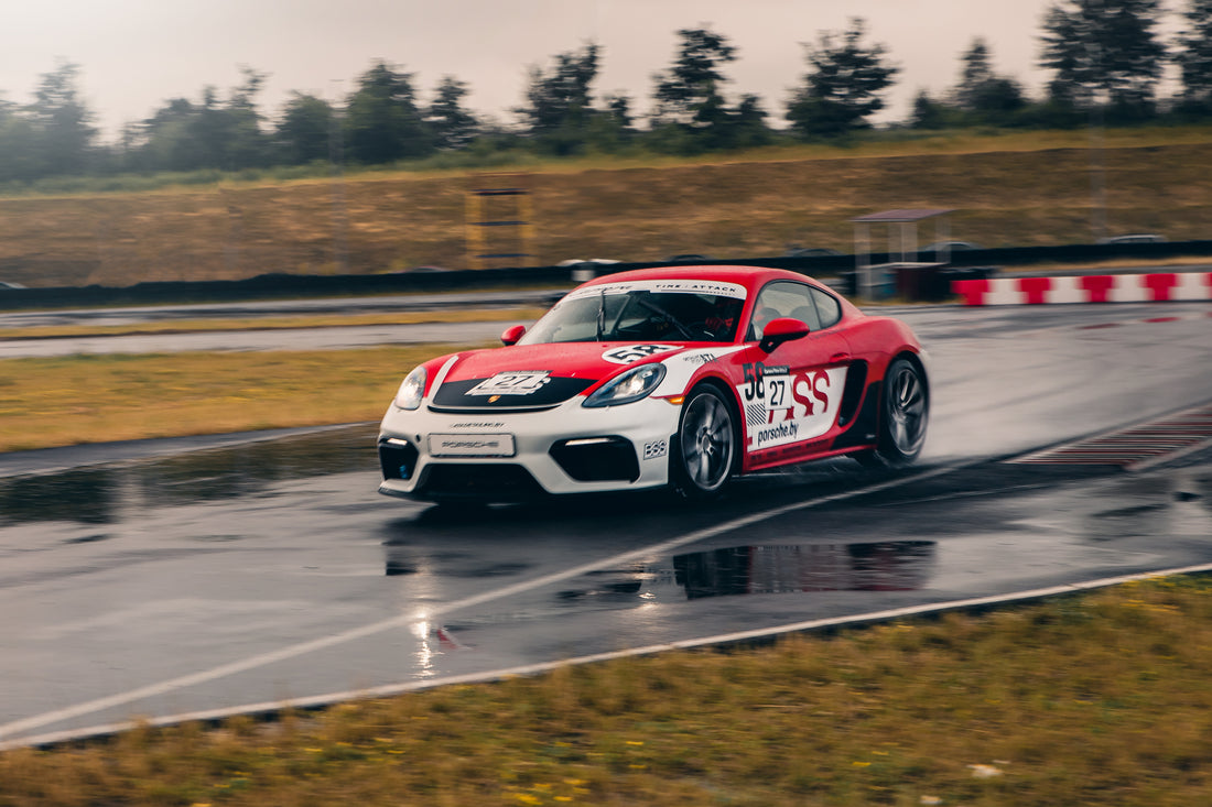 Porsche Cayman 718 with GT4 aerodynamic conversion kit